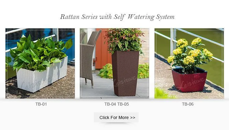 Modern Round Flower Pots Planters Large Size PP Material Flower Pots for Succulents for Decoration with Self-Watering Functions (HG-3105-1)